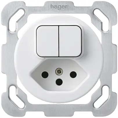 Inserto per combinazione INC 1/3+3/1L+tipo 13 bianco basico 