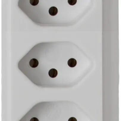 Presa multipla cleverLINE 7×T13 bianco 2m H05VV-F 3×1mm² con interruttore 