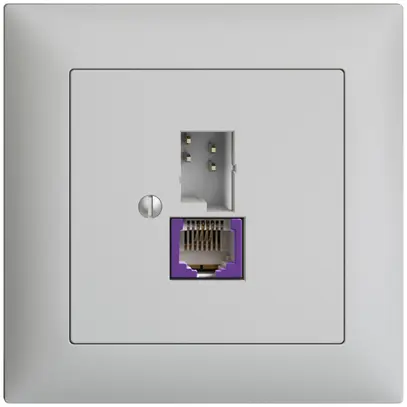 Presa INC T+T 6P/1×RJ45 DSL-a banda larga grigio chiaro EDIZIOdue 
