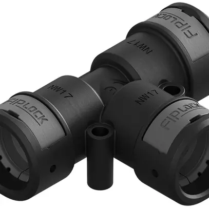 Raccord T Plica FIPLOCK diamètre nominal 48 noir 