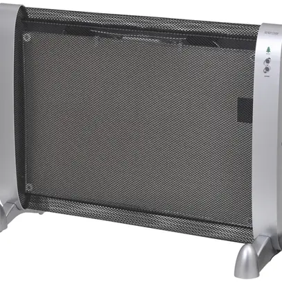 Riscaldatore radiante in ceramica MAXIMO 2000, 2kW 230V 65m³ 77×55×23cm nero/arg 