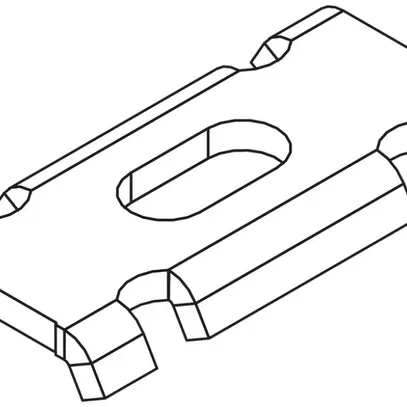 Pezzo di fissaggio Lanz 40×21mm senza vite A4 