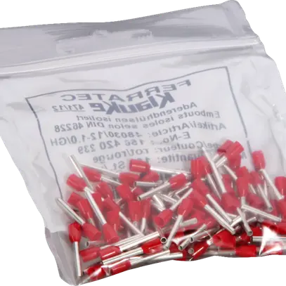 Embout de câble Ferratec DIN is.1mm²/12mm rouge 