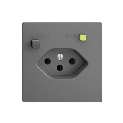 Prise ENC EDIZIOdue T13 FI 30mA F, gris foncé 