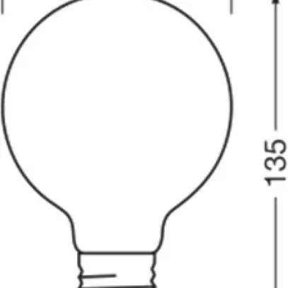 Lampada LED LEDVANCE CLASSIC GLOBE E27 5.9W 806lm 827 opaco Ø95×135mm 