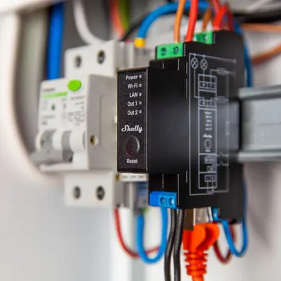 Actionneur-commutateur RF AMD Shelly Pro 2PM Bt/Wi-Fi 2can 110…240V 1UM 