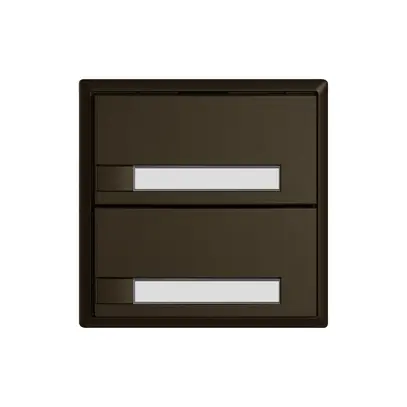Poussoir KNX RGB EDIZIO.liv SNAPFIX® capteur temp.s.LED étiqu.2× comm.1T br 