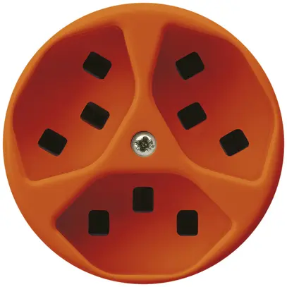 Presa Hager basico 3×tipo 23 A arancia 