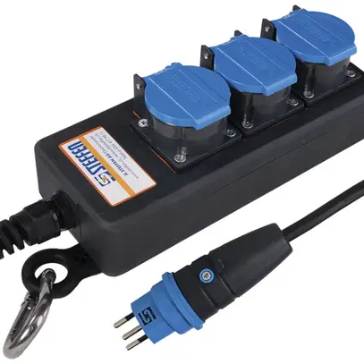 Prise multiple Steffen PROFESSIONAL 3×T13 3m noir 