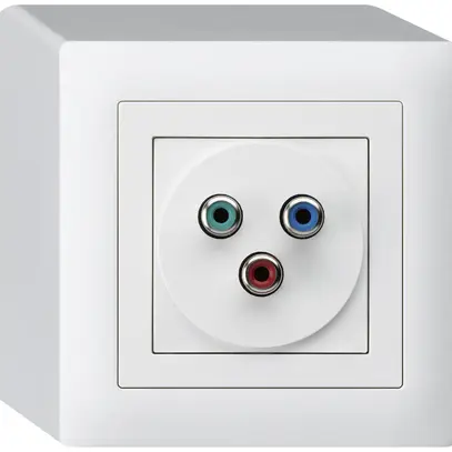 Prise de raccordement AP kallysto YUV vidéo RGB blanc 