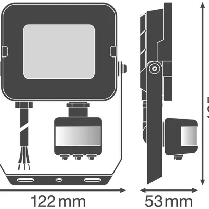 LED-Strahler FLOODLIGHT COMPACT SENSOR SYM 20W 840 2000lm IP65 schwarz 