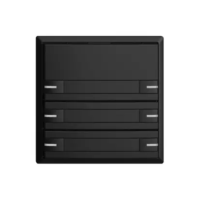 UP-Universaltaster 6×1T Schraubklemme EDIZIOdue schwarz, mit Papiereinlage+LED 