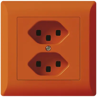 Prise ENC kallysto.line 2×T23 orange avec bornes enfichables 