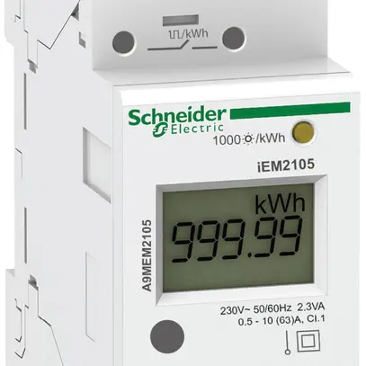 Contatore energia AMD Schneider Electric iEM2105 KWH 1P 63A Plus 