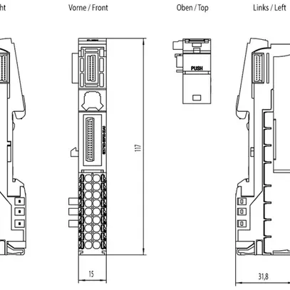 Unité de base API Siemens SIMATIC ET200SP A0 BU15-P16+A0+2D, push-in, 10 pcs 