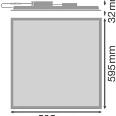 Plafoniera LED LEDVANCE PL CMFT U19 28W 3640lm 840 IP40/20 600×600mm 