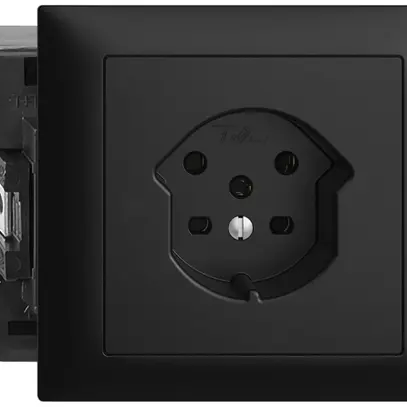 EB-Steckdose EDIZIOdue T15 schwarz 49…69mm 