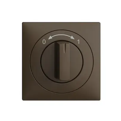 Kit frontale EDIZIOdue 0<-->1 60×60mm coffee per interr.rot. 