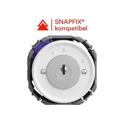 Interrupteur à clé STANDARDdue a.KABA 1007F/5000 a.1×retrait 3P 1-0-2 p=67mm bc 