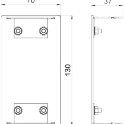 Piastra terminale Bettermann GEK-A 70×130mm bianco puro 