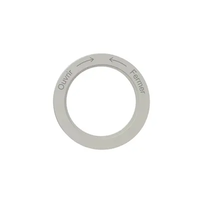 Disco indicatore NEVO, p.interruttore rotativo, Ouvrir-> <-Fermer, grigio chiaro 