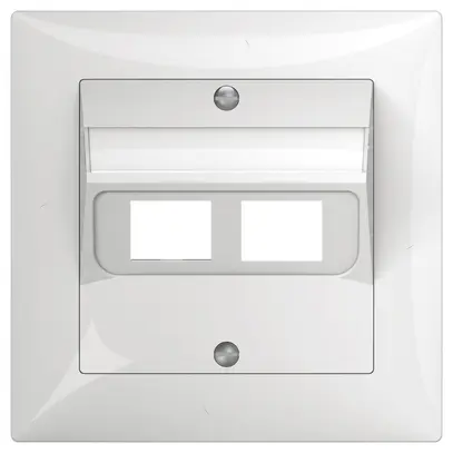 Kit di copertura SIDUS per 2RJ45 bianco lucido 