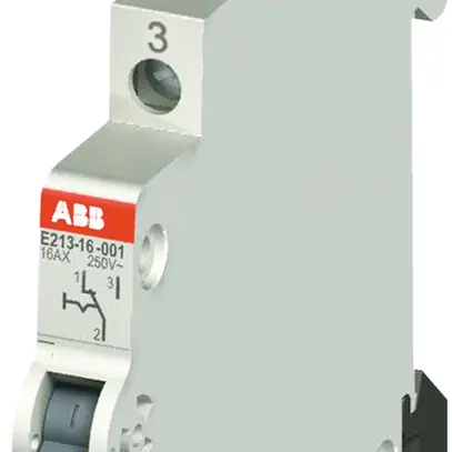 Deviatore AMD ABB E213, 16A/250V 1L 1C, ½UM, "I-II" 