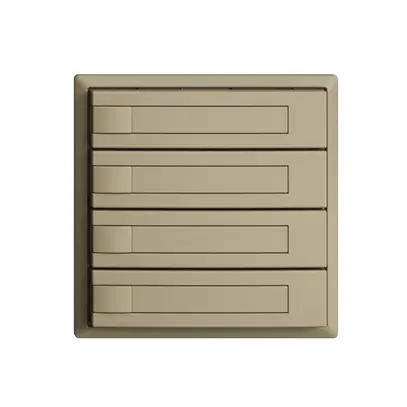 Poussoir KNX RGB EDUE, 250mW, s.LED, a.insert papier, 4×poussoir, 1×touche, sa 
