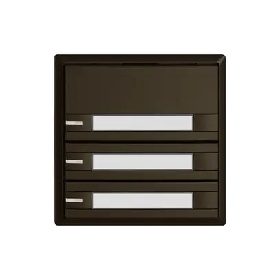 Poussoir KNX RGB EDIZIO.liv SNAPFIX® capteur temp.RGB-LED étiqu.3×com.2T br 