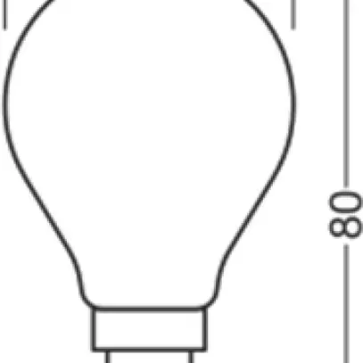 Lampe LED LEDVANCE CLASSIC P E14 3.4W 470lm 827 VAR mat Ø45×80mm 