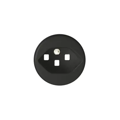 Disque frontal FH 1×T23 noir pour prise avec bornes enf. 