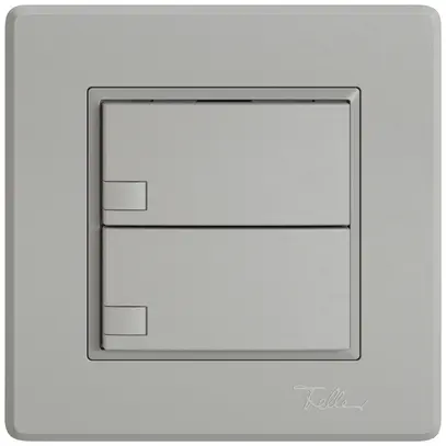 Poussoir universel ENC EDIZIO.liv UNI SNAPFIX® s.LED 2× comm.1T grc 