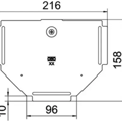Coperchio BET RTD per pezzo a T 100mm acciaio zincato a nastro zinco-alluminio 