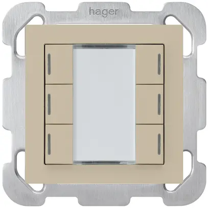 UP-Taster kallysto B KNX 6× RGB LED s/e-link beige 