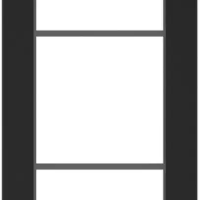 Abdeckrahmen SIDUS 3×1 schwarz 