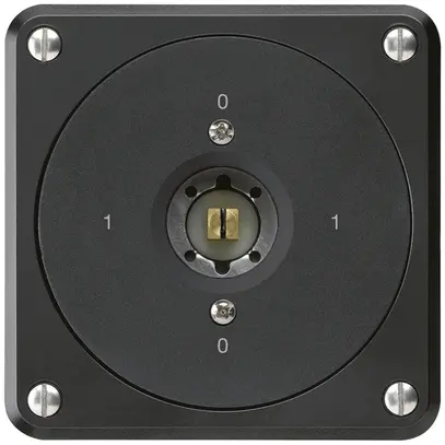 Interruttore a chiave quadrata INC robusto senza coperchio 0/3P nero combi 