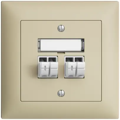 Presa audio INC Push Type EDIZIOdue FMI, 2×, kit di dicitura, vanille 