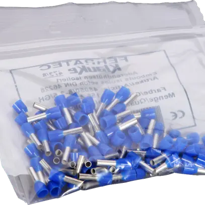 Embout de câble Ferratec DIN is. 2.5mm²/8mm bleu 