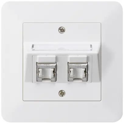 Prise ENC kallysto.trend C cat.6 2RJ45/s blanc 