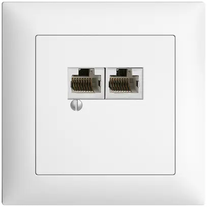 Scatola INC 2×RJ45/s 4P sep. EDIZIOdue R&M swissline bianco 