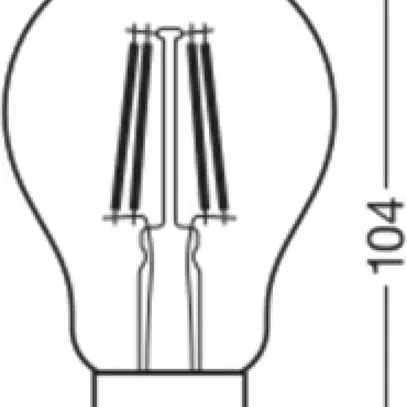 Lampe LED LEDVANCE CLASSIC A B22d 3.4W 470lm 827 type A clair Ø60×104mm 