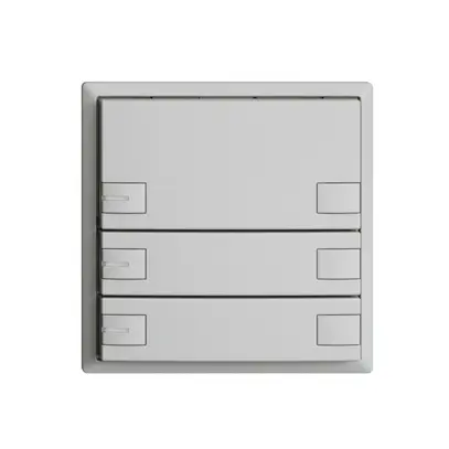 Pulsante KNX RGB EDUE, 250mW, c.LED RGB, 3×pulsante, com.2×tasti, grc 