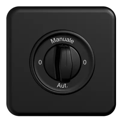 Kit front.0-Manuale-0-Aut. STANDARDdue, nero 90×90mm per interr.rot 