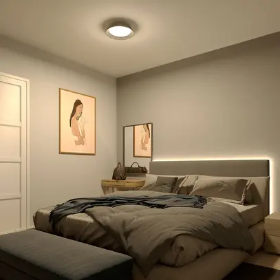 Plafoniera LED Philips Fleta 10W 1850lm 827 Ø350mm trasparente 