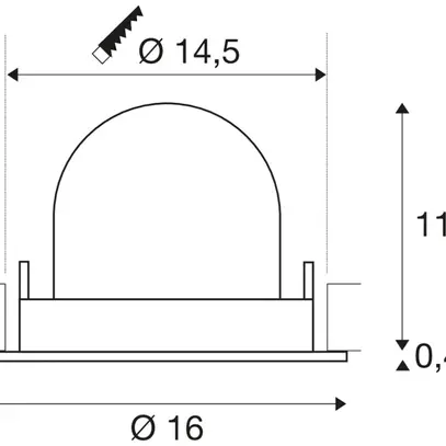 Downlight LED INS SLV NUMINOS GIMBLE L, 25.4W 700mA 2150lm 2700K 40° ne/cro 