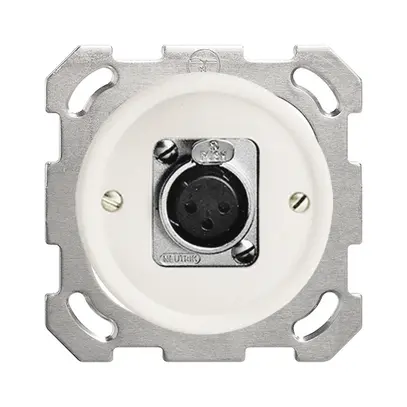 Scatola di raccordo INC FH XLR 3L PM con interiore presa bianco 