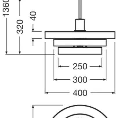 Pendelleuchte LEDVANCE Decor Layers E27 1×15W Ø400mm blau 