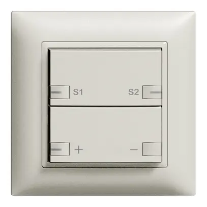 Poussoir ENC ZEP dimmer-scène 1c/2t avec LED EDIZIOdue gris clair 