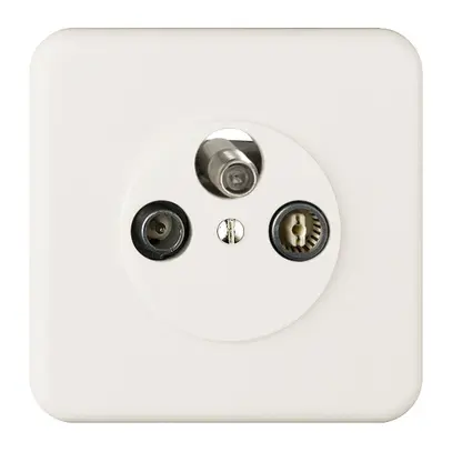 Presa antenna INC SAT DB52 bianco Standard con IEC/F 