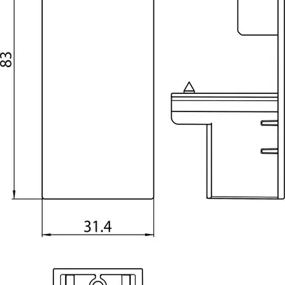 Capot de fermeture Sylvania Lytespan H 83×31.4mm matière synthétique blanc 